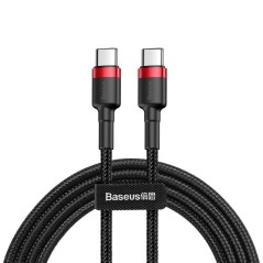 Baseus Cafule USB 2.0 Type-C Cable 1m - Premium Quality in Black & Red for Fast Charging and Data Transfer - Model: 695315628521